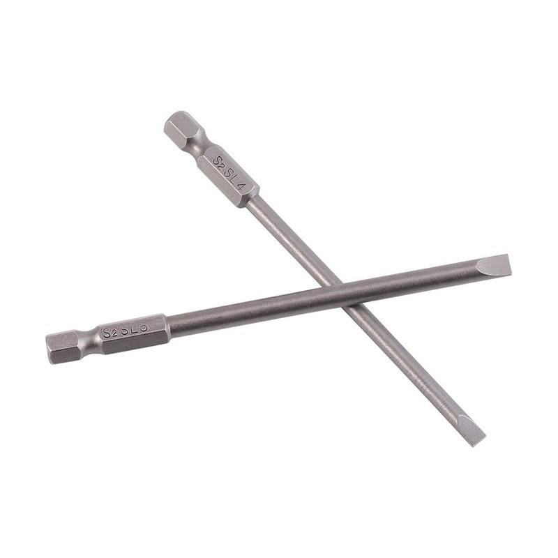 4pcs 100mm Magnetic Flat Head Slotted Tip Screwdrivers Bits Set