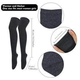 Hicdaw 10 Pair Long Socks Over Knee Thigh High Stockings Warm Long Stocking Cute over the Knee Thigh High Leg Warmers for Winter Festival Gift