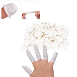 Finger Cover, Anti‑Static Waterproof Non‑Slip Latex Finger Cots Convinient 100pcs for Nail Art for Making DIY Jewelry