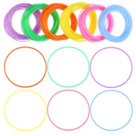 PACKOVE 120pcs Neon Jelly Bracelets Hair Ties for Women Stretchable Silicone Accessories for Parties Boys and Girls Glow Events
