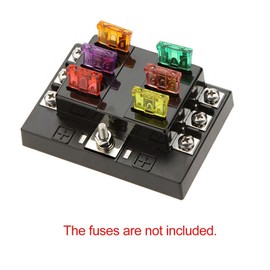 Ronben 6 Way Circuit 32V DC Blade Fuse Box Block Holder for Auto Car Boat