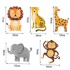 Catelves Safari Animals Foil Balloons, 9 Pieces for Jungle Birthday