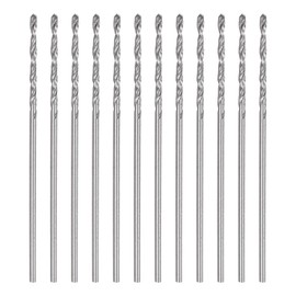 HARFINGTON 12pcs Micro Jobber Twist Drill Bits #66 0.8mm / 0.032" High Speed Steel HSS Mini Drilling Bit Tool for Stainless Steel Aluminum Wood Plastic