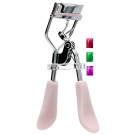 Pink Ergonomic Eyelash Curler 1 Pack, Stainless Steel Eye Lash Curling Tool with Silicone Pad for No Pinch, Long-Lasting Curl Professional Comfort Grip with Snoep in Beperkte Oplage