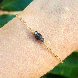 Iolite Dainty Bracelet in 14k Gold Fill