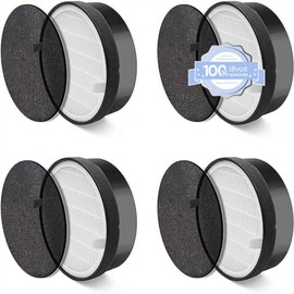 LEVOIT LV-H132 Replacement Filter, Genuine LV-H132-RF Air Purifier Filters, High-Efficiency Activated Carbon for Removal of Smoke, Odor, Allergens, Pollen, 4 Pack
