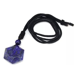 RICHARD-911 Collar Estrella Hexagonal De Cuarzo Lapislazuli Amuleto Sueño Hombre Mujer Cadena Joyería