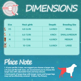 HOMBYS Luminous Soft Dog Cone Collar Adjustable After Surgery for Dogs & Cats, Glow in The Dark Design for Claming Dog, Comfy Pet Recovery Cone, Elizabethan Collar for Stop Licking