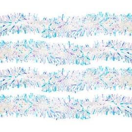 Robelli Sparkling Iridescent Christmas Tree Tinsel Decoration (8 meters)