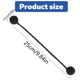 Lyreh Fidget Beads Skill Toys, Portable Worry Beads Fidget with Steel Ball & Nylon Rope for Men Women Teens Hand Exercise (Black)