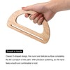 sourcing map Wooden Purse Handles, 175mm 2Pcs D Shape Handbag