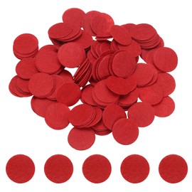 PATIKIL 200 Pcs Round Felt Circles for Crafts, 20mm / 0.79" Pre Cut Non-Woven Felt Fabric Circle for DIY Sewing Handcraft Cut Projects Craft Finishing, Red
