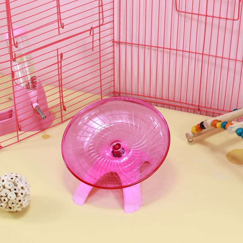 Hamster Wheel Silent Saucer Spinner/Quiet Exercise Flying Runner Dwarf Hamster/Gerbil