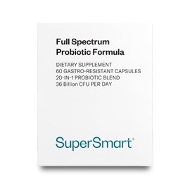 Supersmart - Full Spectrum Probiotics Formula 36 Billion CFU per Day (20 Synergistic Strains) - Digestive Health - Gut Flora Health - Immune Support  
