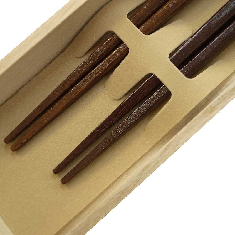 Couple Chopsticks Pair Rabbit in Paulownia Box