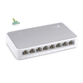 TP-Link 8 Port Fast Ethernet Switch, Desktop Ethernet Splitter, Ethernet Hub, Plug and Play, Fanless Quite, Unmanaged TL-SF1008D, 0