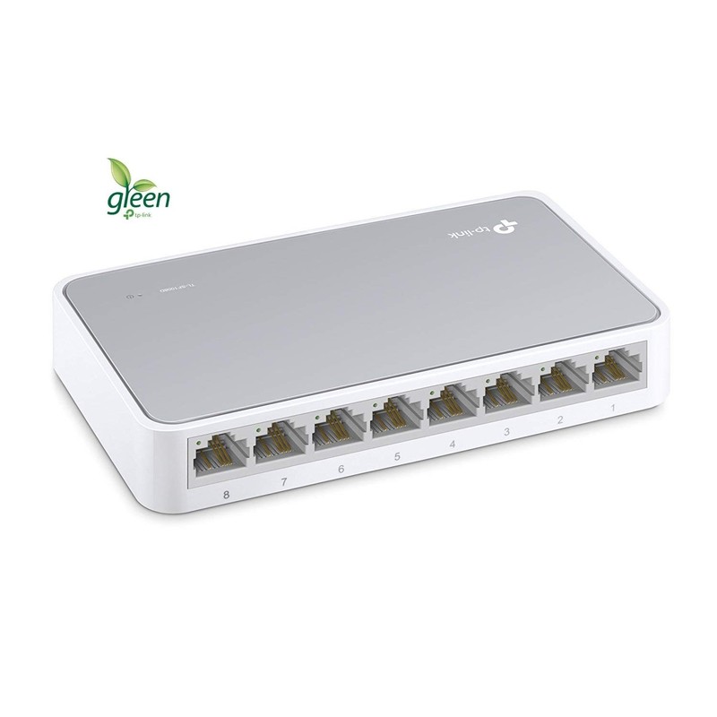 TP-Link 8 Port Fast Ethernet Switch, Desktop Ethernet Splitter, Ethernet