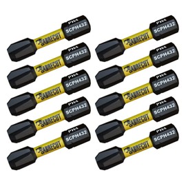 10 x SabreCut SCPH432_10 32mm PH4 Magnetic Impact Screwdriver Driver Bits Set Phillips Heavy Duty