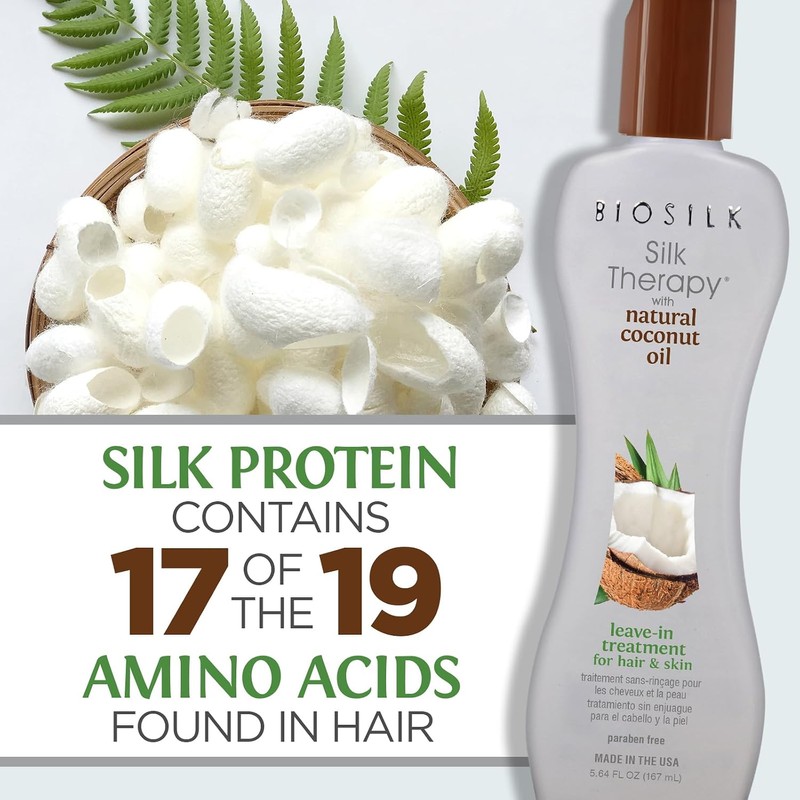 Biosilk Silk Therapy with Coconut Oil Leave-In Treatment 5.64 oz