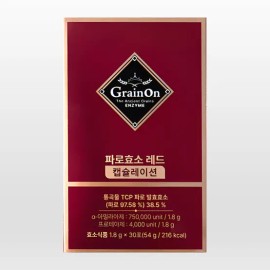 Grain On Faro Enzyme Red Encapsulation Digestive Enzyme Red Bean Flavor 30 sachets x 4 / 그레인온 파로효소 레드 캡슐레이션 소화효소 팥맛 30포X4개