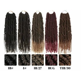 Does Not Apply 6 Packs Bomb Twist Crochet Hair 18inch Spring Twist Crochet 18 Inch T1B/BUG#