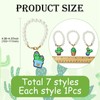 Stiesy 7 Pcs 7 Styles Cactus Cup Charms with Plastic
