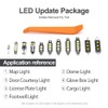 nsautolighting - Juego de 19 bombillas LED blancas para interior