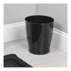 iDesign Small Round Plastic Trash Ideal for Bathroom or Office-Set