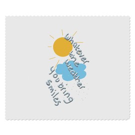 2 x 'Whatever The Weather You Bring Smiles' Microfibre Lens/Glasses Cleaning Cloths (LC00032148)