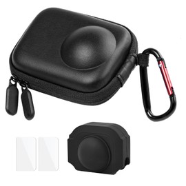 JZW-Shop Camera Carrying Case with hanging Buckle Compatible with DJI OSMO 360 Action Camera, Come with Accessories Kit Silicone Lens Cap, 2 Screen Protector