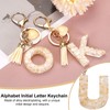PATIKIL Alphabet Initial Letter Keychain, Resin Cute Keychains with Tassel