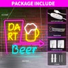 Rdutuok Dart Neon Sign Wall Decor Dartboard Neon Lights,Beer Neon