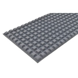 Self-Stick Square Rubber Bumper Pads for Furniture and Electronics .500" inches (12.7 mm) x .230" inches (5.8 mm) - 50 Pack - BS03 Grey