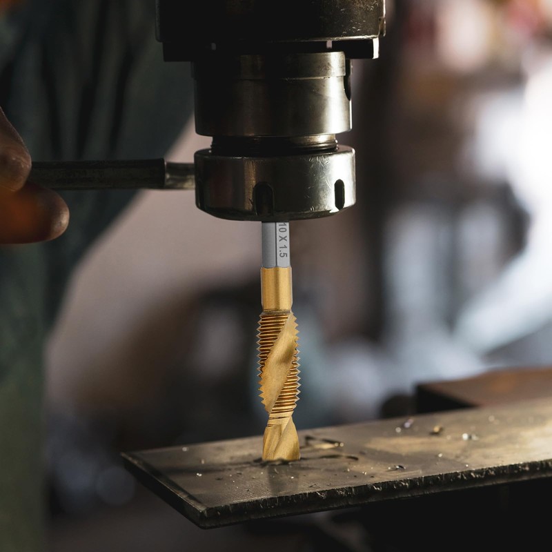 Gunpla 6pcs Tap Drill Bits Set, Durable Titanium Coated HSS