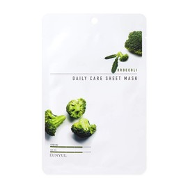 EUNYUL [Pack of 10] Daily Care Facial Sheet Mask Pack Broccoli x 10ea Korean Skincare Hydrating & Nourishing & Natural Ingredients for All Skin Types