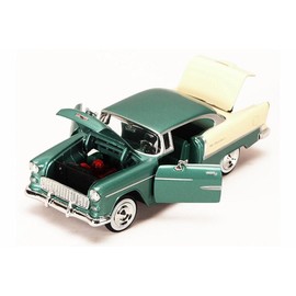 1955 Chevy Bel Air, Green - Motormax 73229 - 1/24 scale Diecast Model Toy Car