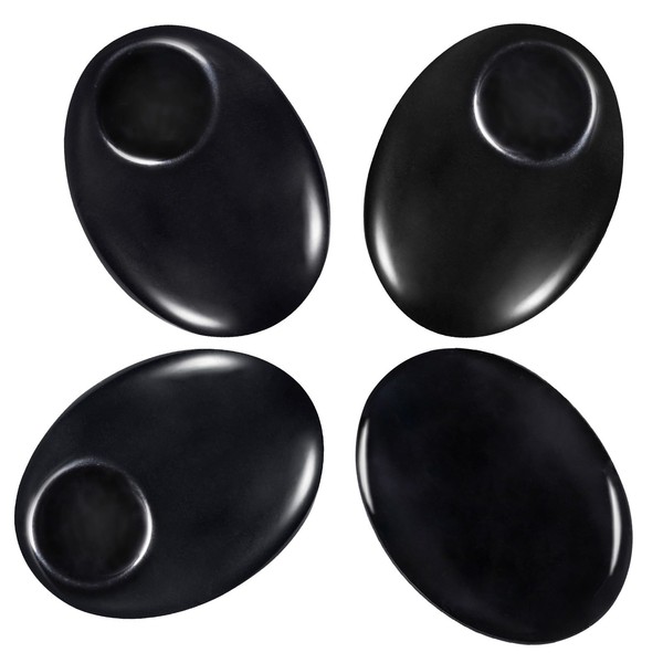 Nupuyai Pack of 4 Oval Thumb Worry Stones for Anxiety
