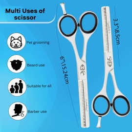 Haryali London thinning Shears for Hair Cutting Scissors, Hair Shears thinning Scissors for Cutting Hair Scissors, Scissors for Hair Cutting Hair Scissor, thining sizzors, Hair Trimming Scissors
