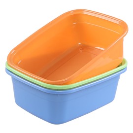 Callyne 3-Pack Dish Pan Basin, 14 Quart Plastic Wash Basins