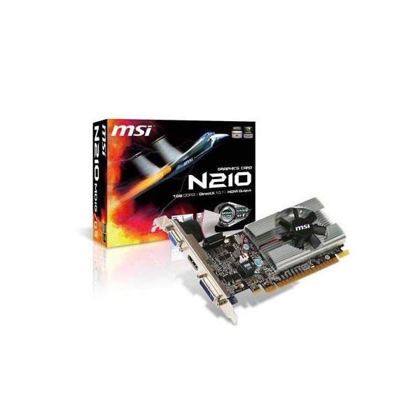 MSI Video Card GeForce 210 1GB 64-bit (N210-MD1G/D3) DDR3 PCI