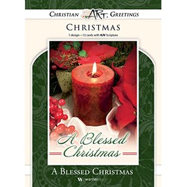 Card-Boxed-A Blessed Christmas Solid Pack (John 8:12 KJV) (Box Of 12)