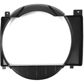 KUAFU Radiator Cooling Fan Shroud Compatible with 1987-2001 Jeep Cherokee Replaces CH3110104 52027501AB 52027501AC Black PP Plastic