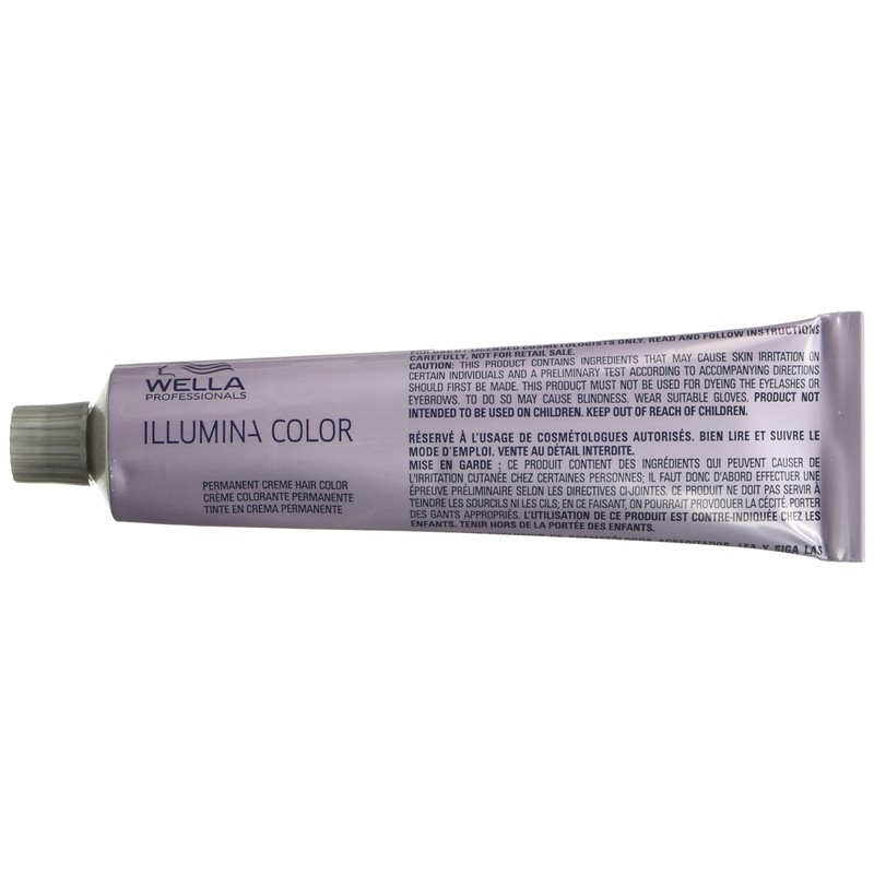 Wella Illumina Permanent Creme Hair Color, 6/16 Med Blonde/Ash Violet,