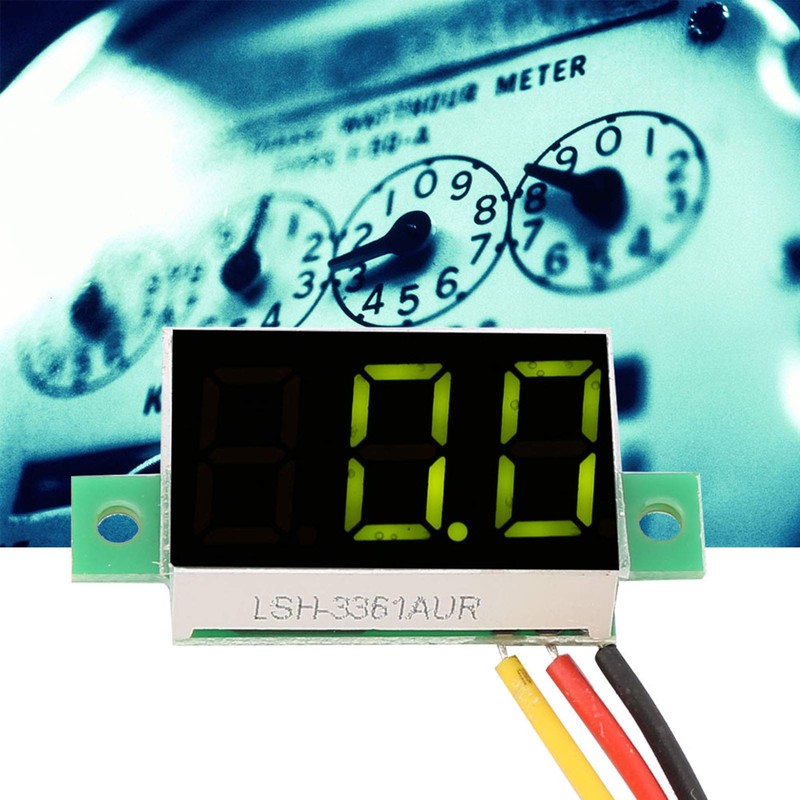 5Pcs DC 4-30V Mini Digital Voltmeter Three‑Wire LED Voltmeter Display