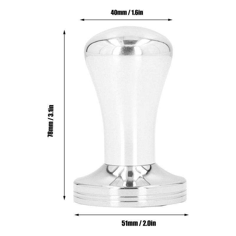 51mm Stainless Steel Coffee Tamper Flat Base Coffee Tamp Tool