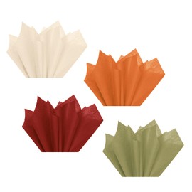 NICROLANDEE Fall Gift Tissue Paper - 24 Sheet Fall Orange Tissue Wrapping Paper for Thanksgiving Day Gifts Decorations, Autumn Wedding Birthday Presents Packaging 28x20 Inch