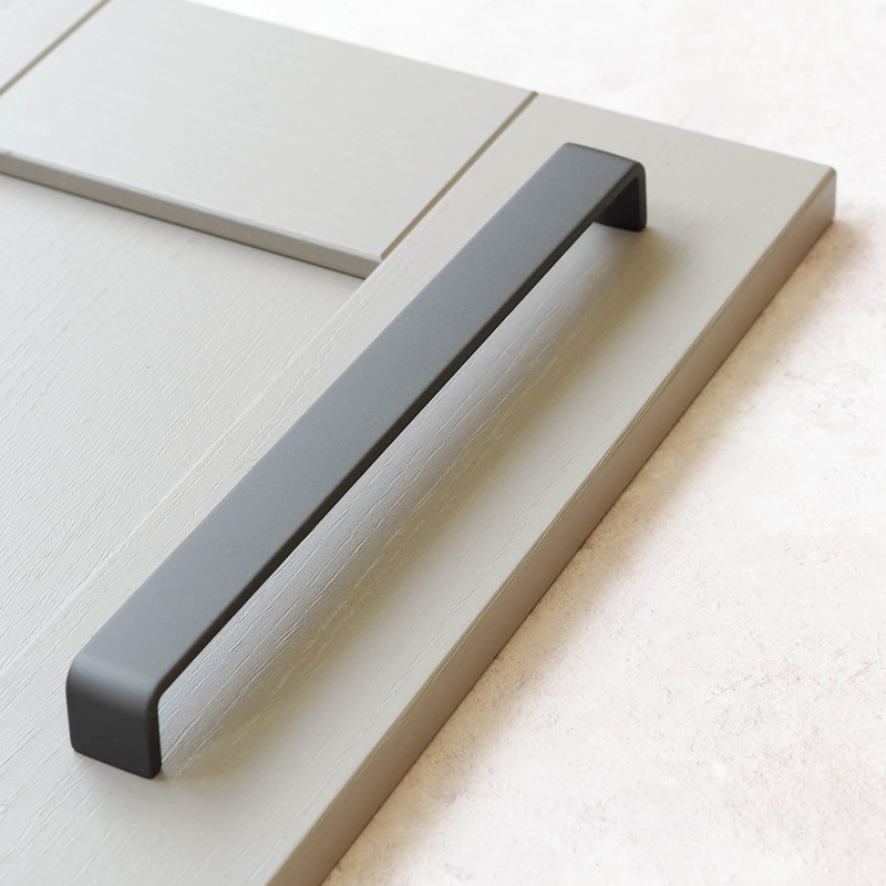 288mm Dark Grey/Titanium D Shape Handle for Kitchen Cabinets |