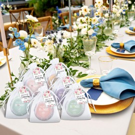 Dansib 50 Sets Bridal Shower Wedding Party Favors Bath Bombs Mini Bulk Thank You Gifts for Guests Floral 10 Flavors for Bachelorette Party