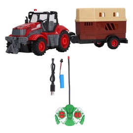 RC Farm Tractor Toy Educational Rechargeable Remote Control Electronic Farm Truck Vehicle Toy for Kids