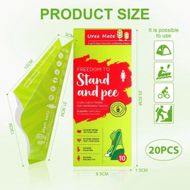 Flintronic 20PCS Female Urinal, Funnels Portable Female Urination Device, Women Urinal Funnel, Waterproof Standing Pee Funnels for Pregnant, Wounded, Camping, Travel, Outdoor Activity, Pink